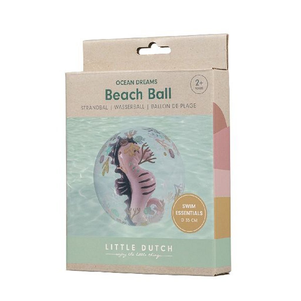 Little Dutch ocean dreams strandbal 3d figuur roze