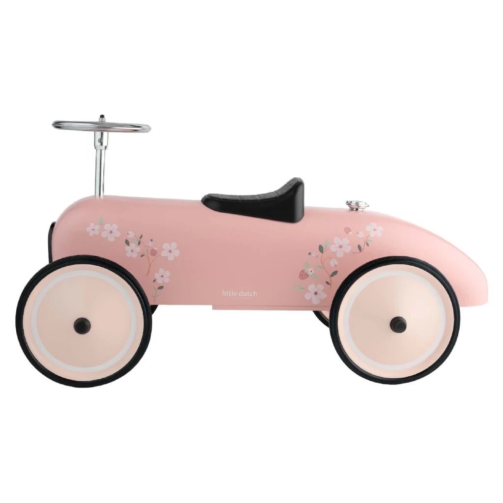 Little Dutch retro loopauto roze