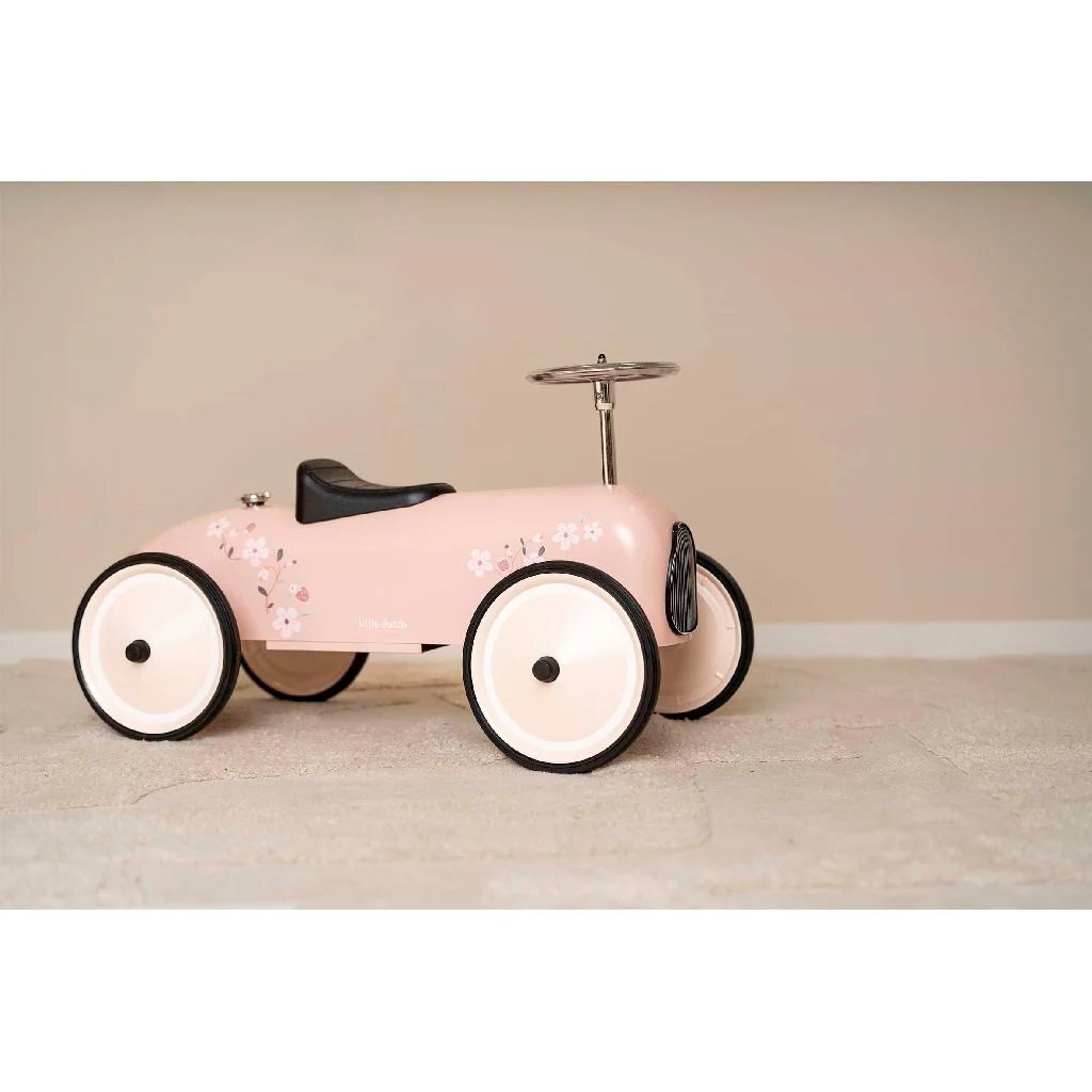 Little Dutch retro loopauto roze