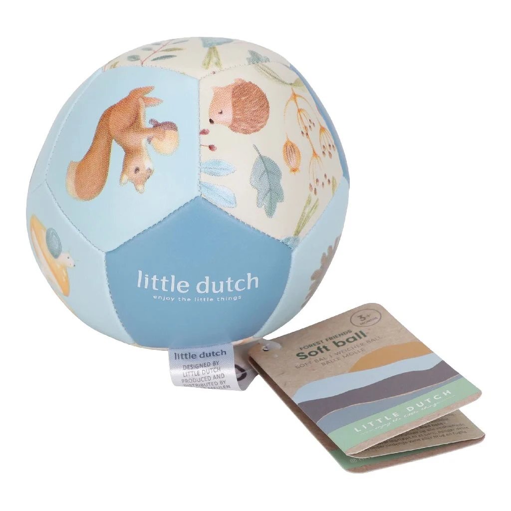 Rubo Toys Little dutch forest friends softbal 10 cm blauw