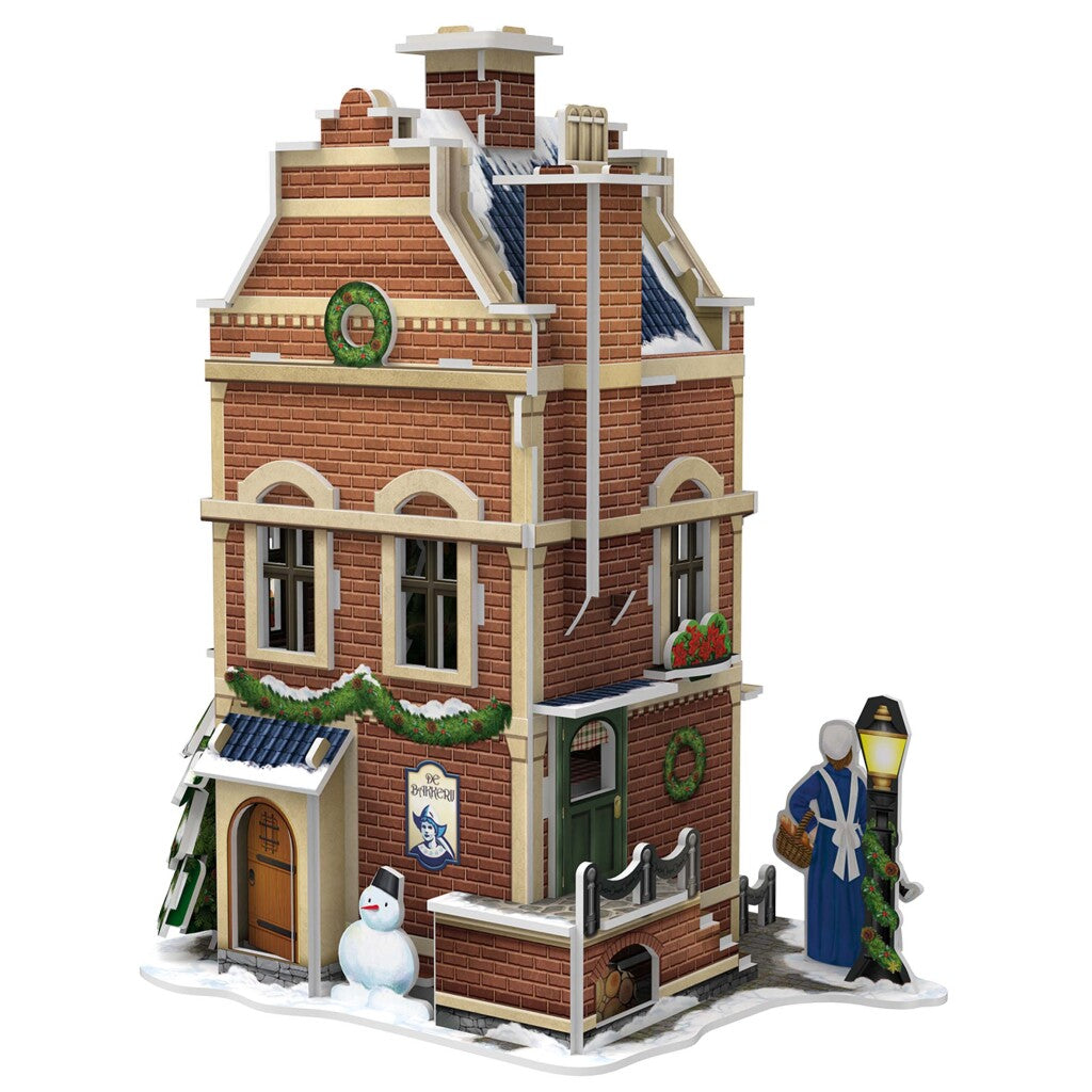 Cubic Fun 3d puzzel hollands huisje winter bakkerij + licht 65 stukjes