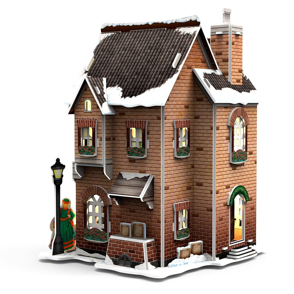 Cubic Fun 3d puzzel hollands huisje winter klompenmakerij + licht 53 stukjes