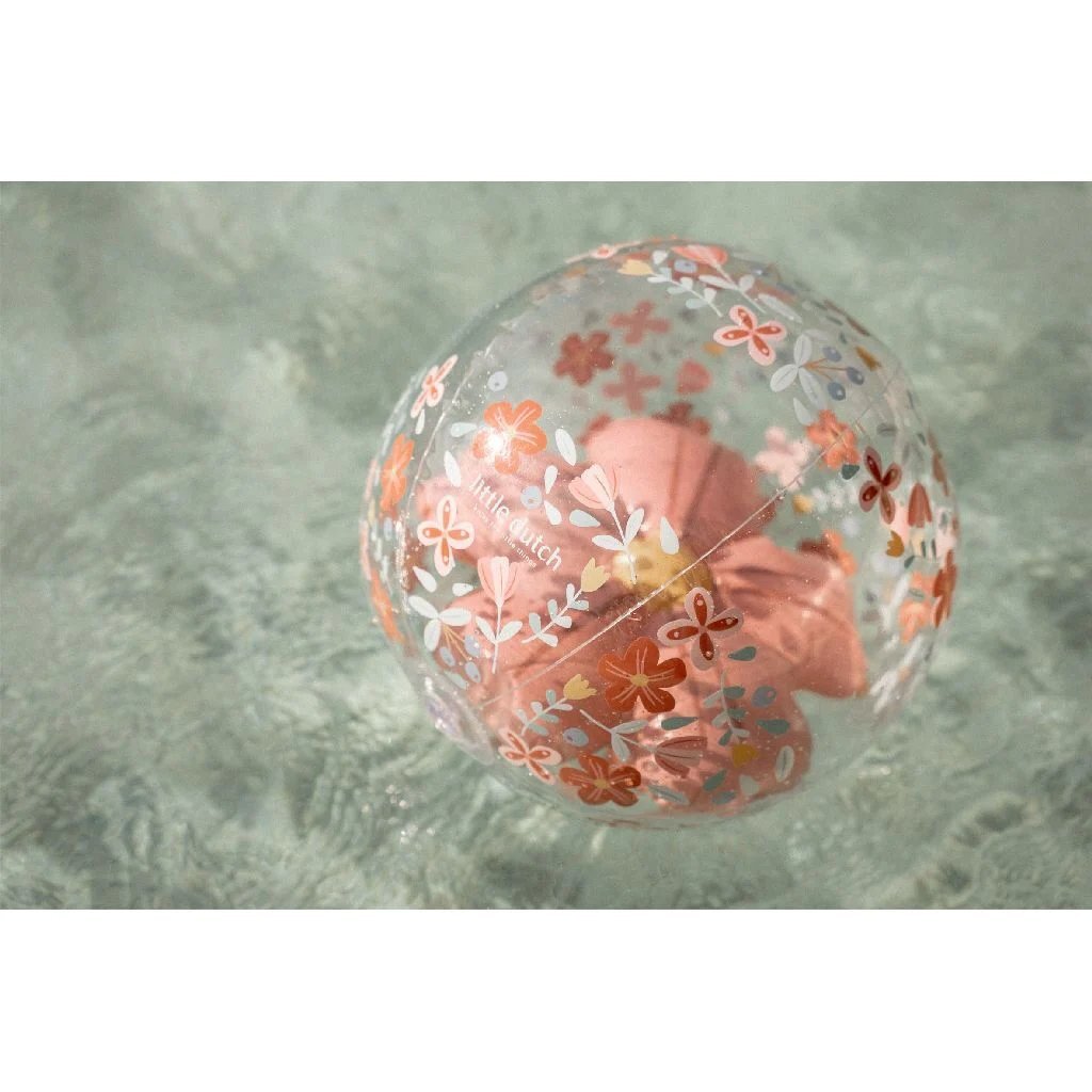 Little Dutch pink flowers strandbal 3d figuur, 35cm