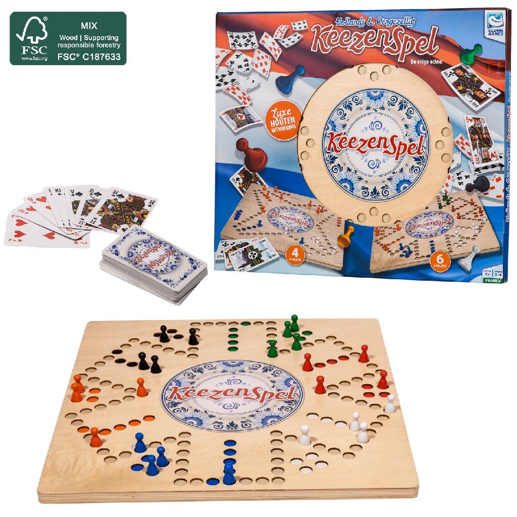 Clown Games houten keezenspel