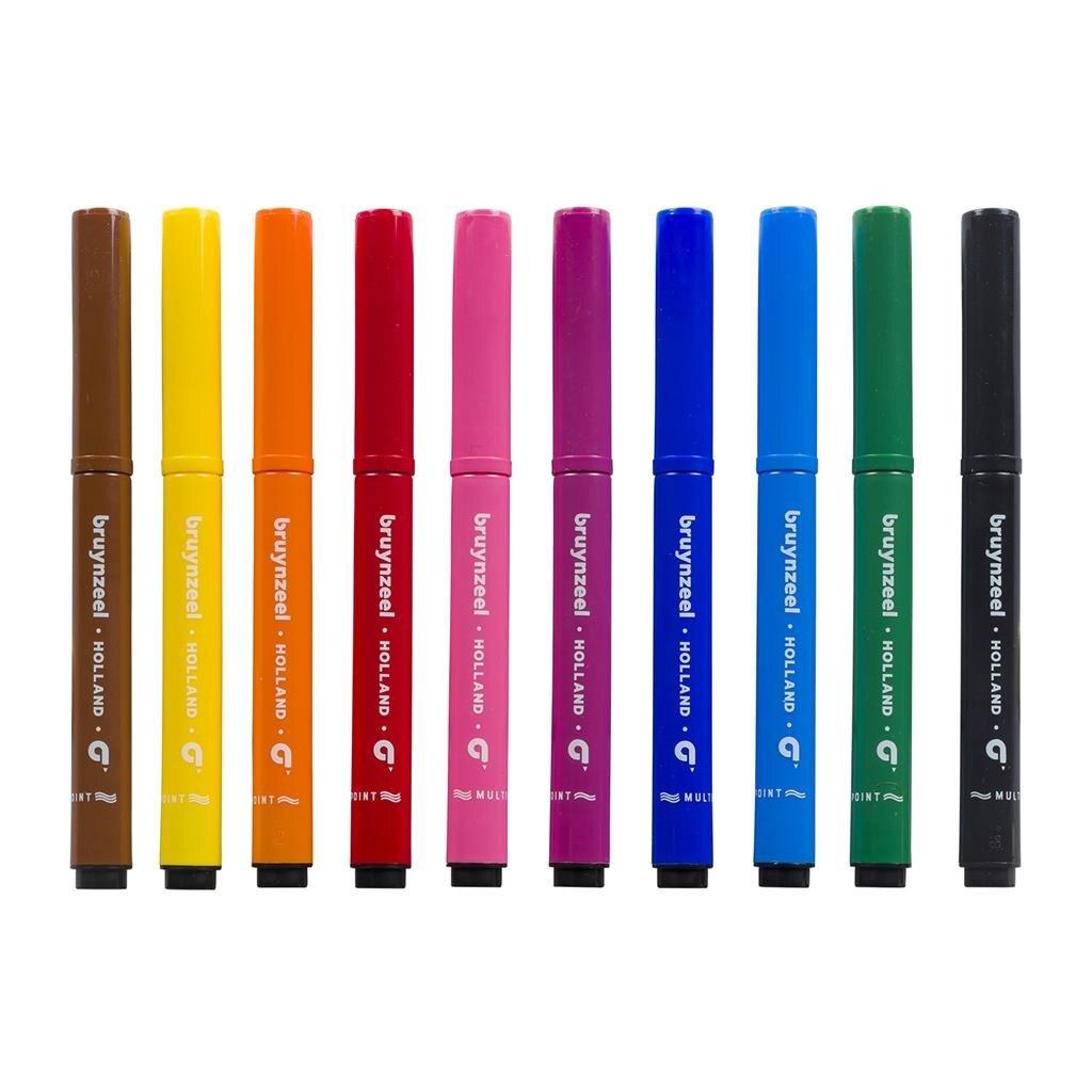 BRUYNZEEL multi point viltstiften 10 stuks