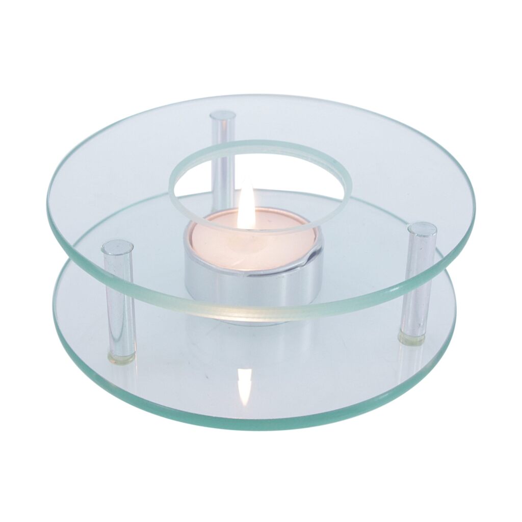 Overige Merken Glazen thee rechaud 12 cm