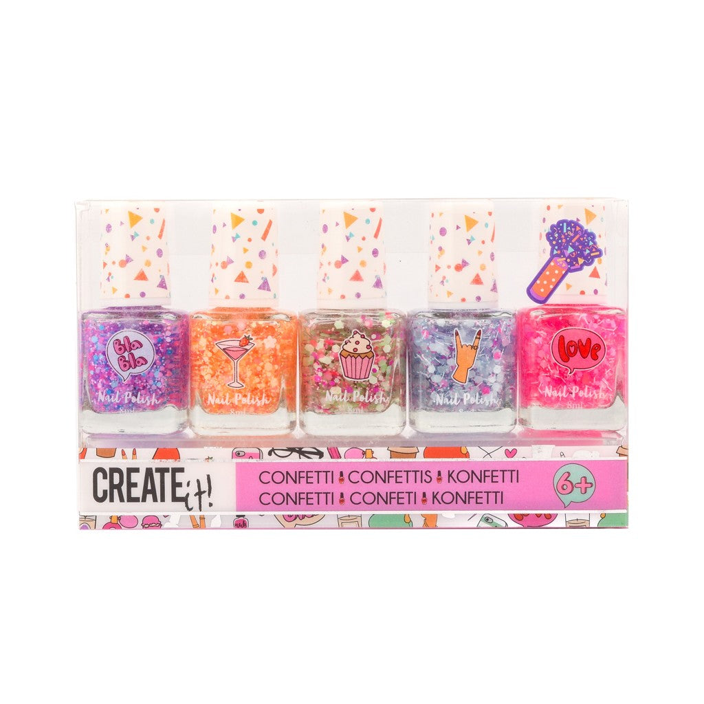 Create It confetti nagellak 5 stuks