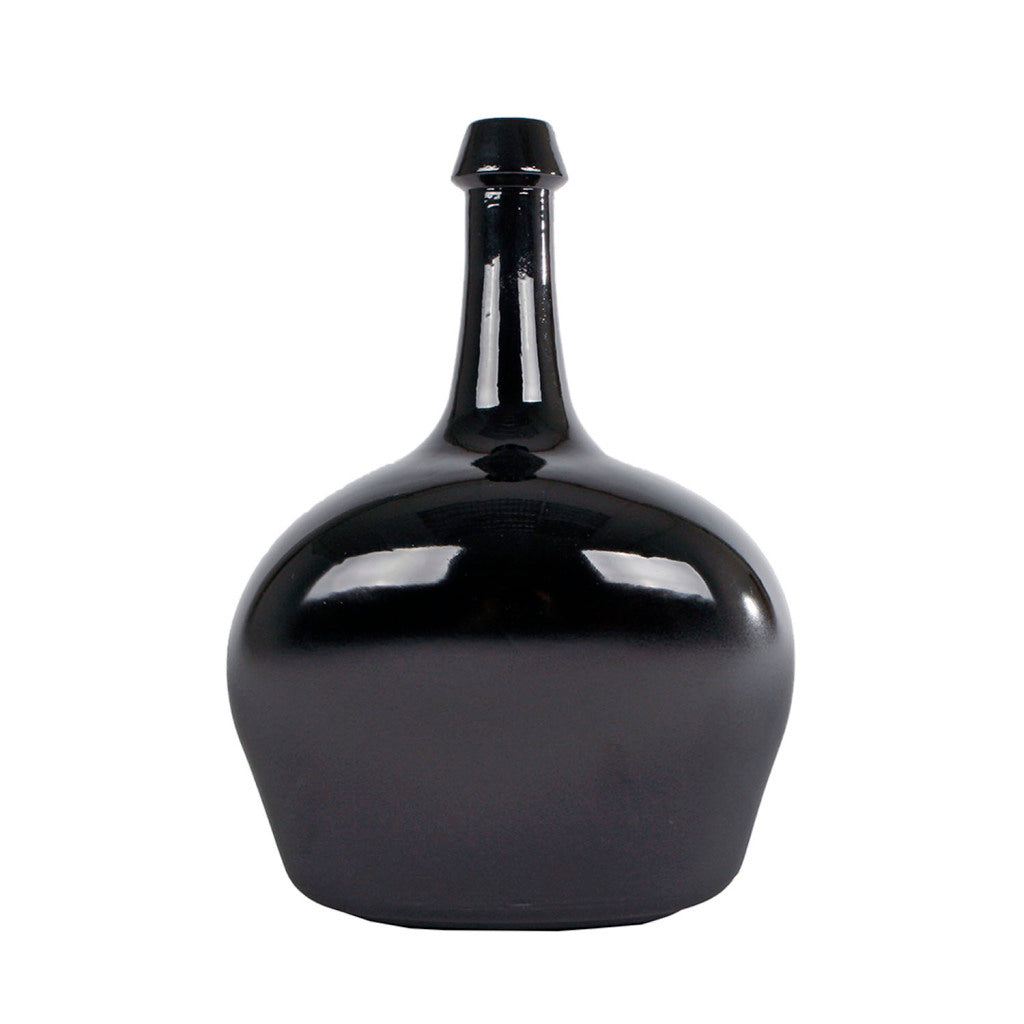 Diversen Vaas graffa victoria s mat glans zwart 19x14x26 glas