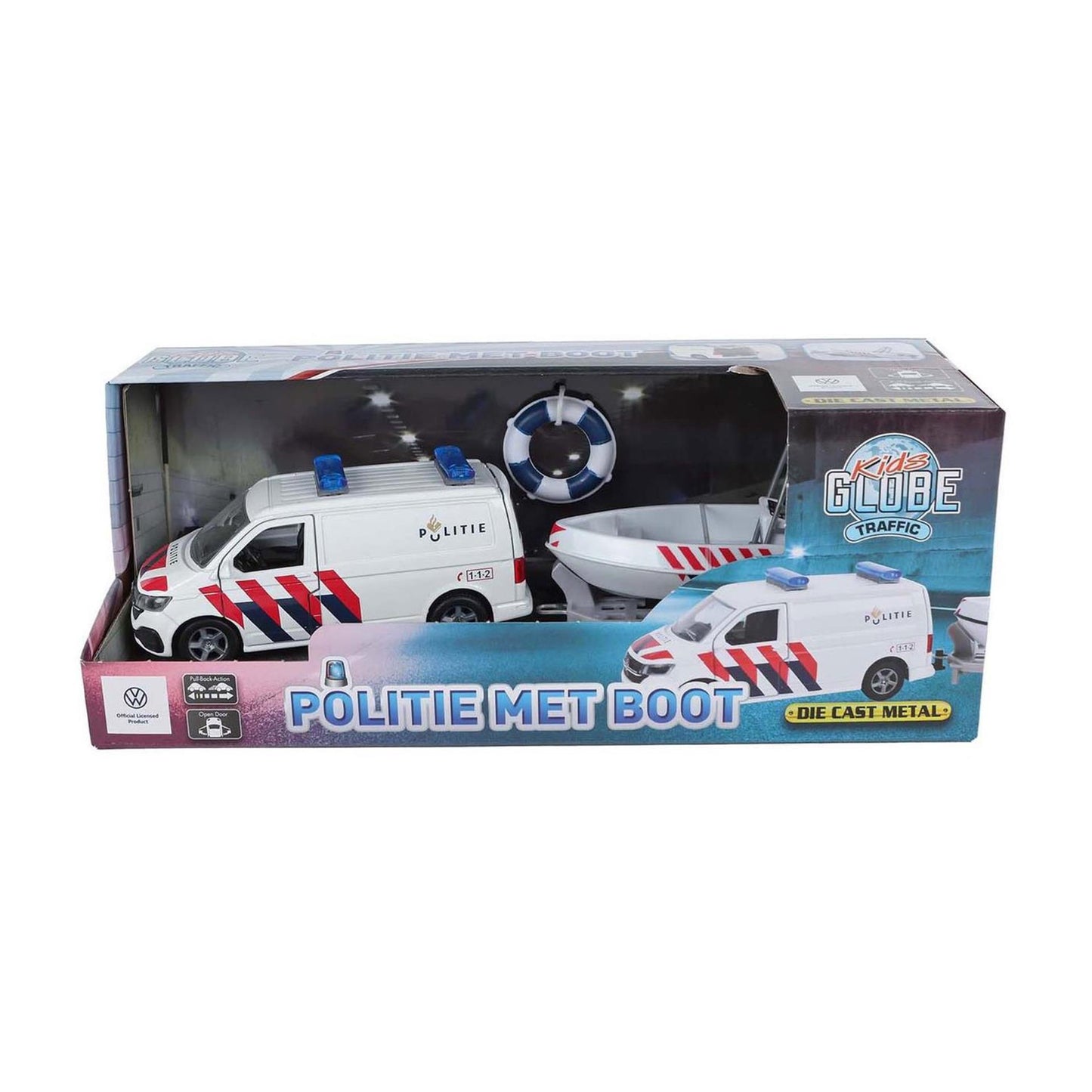 Kids Globe vw transporter met boot 29cm