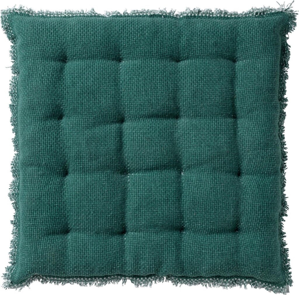 Dutch Decor burto stoelkussen van gewassen katoen sagebrush green 40x40 cm
