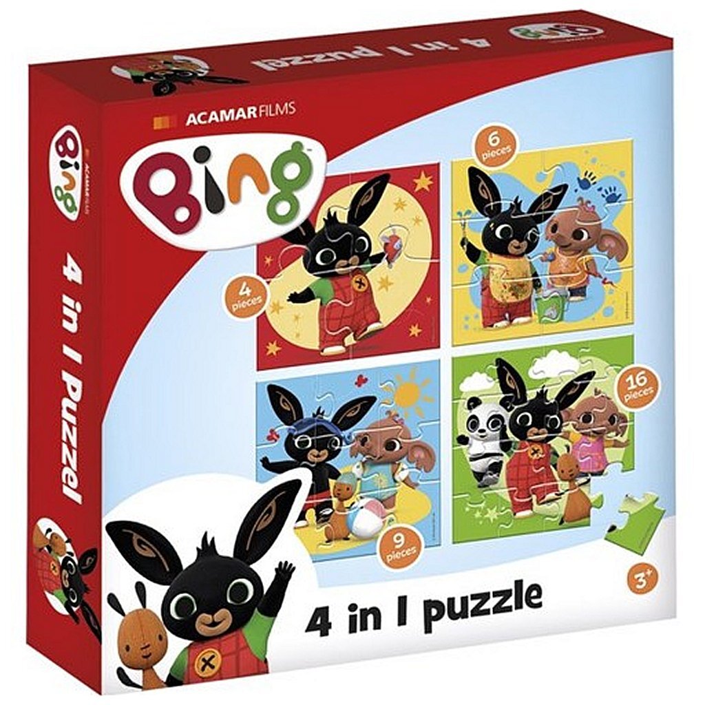 Bambolino Bing 4in1 puzzel 4-16 stukjes