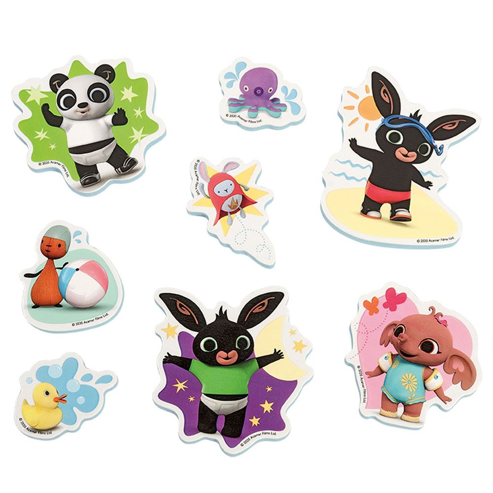 Bambolino Bing badspeelgoed badfiguren, educatief speelgoed in opbergnetje - peuter kleuter speelgoed - vanaf 1 jaar - toys