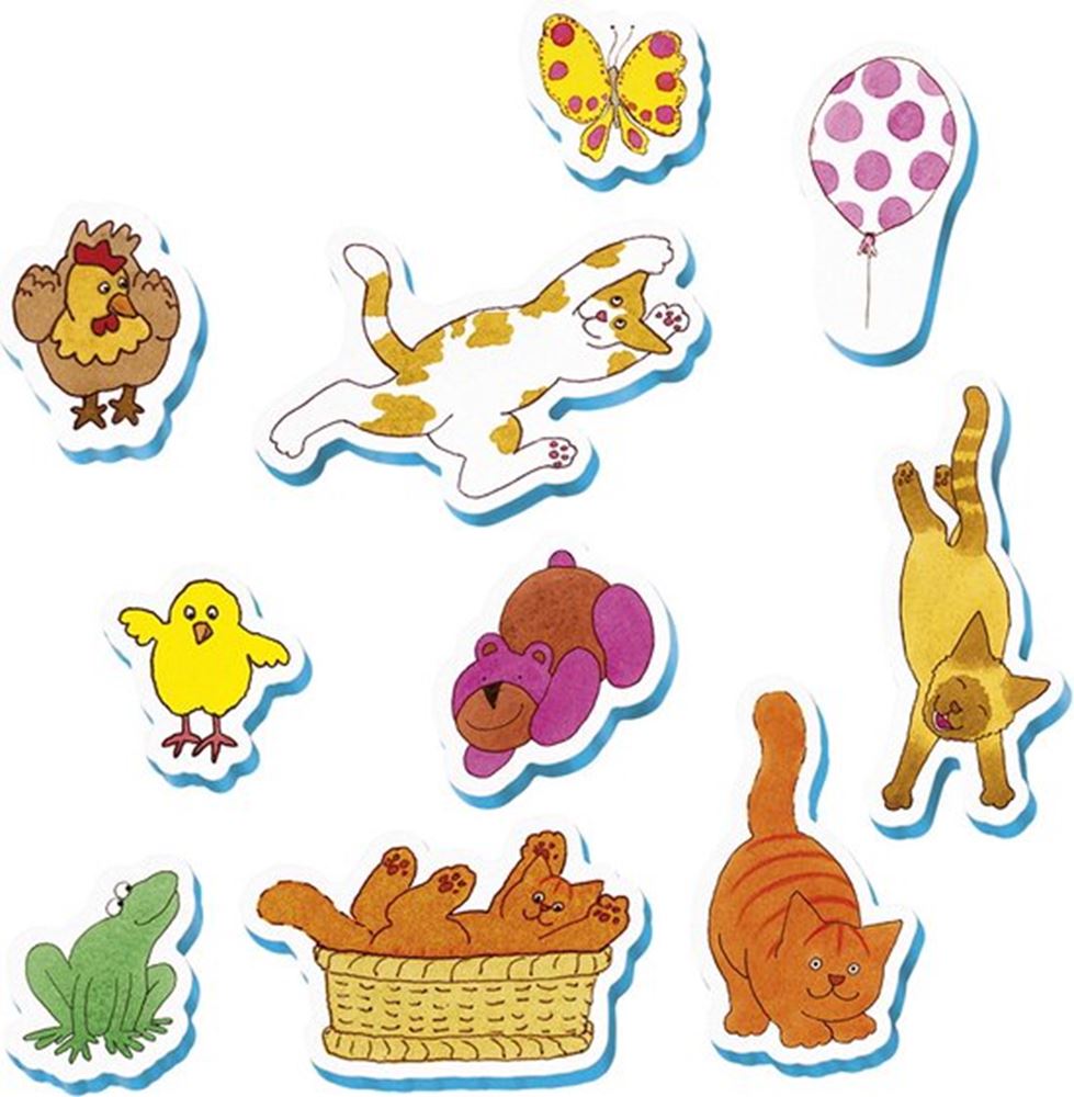 Bambolino Dikkie dik badspeelgoed badfiguren, educatief speelgoed in opbergnetje - peuter kleuter speelgoed - toys - vanaf 1 jaar