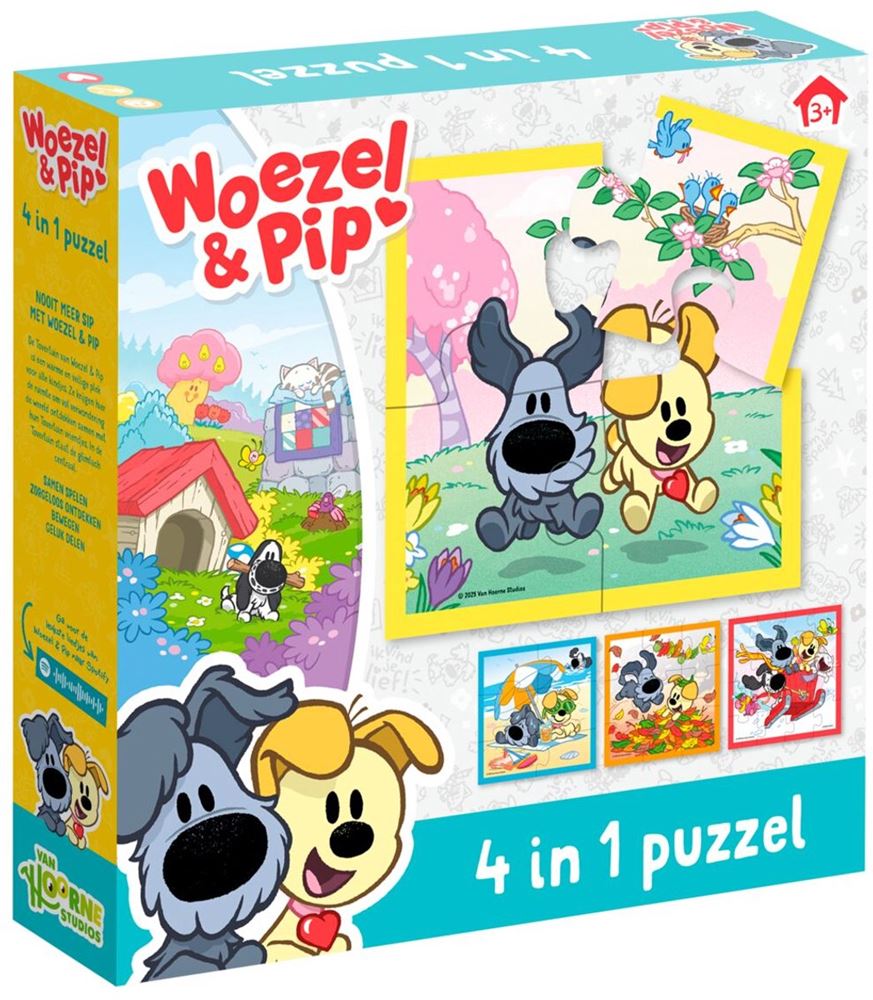 Bambolino Woezel pip puzzel 4 in 1. 3+
