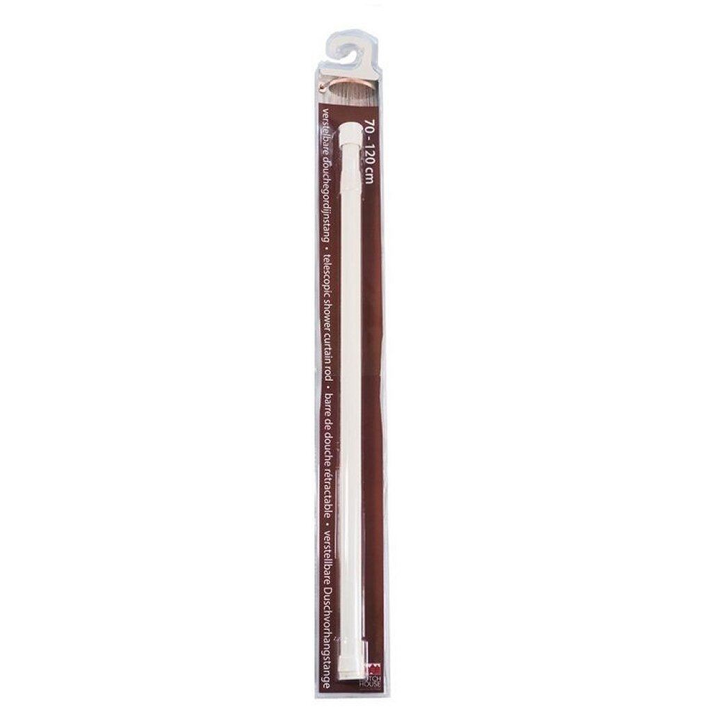 Dutch House aluminium douchestang 70 tot 120 cm wit