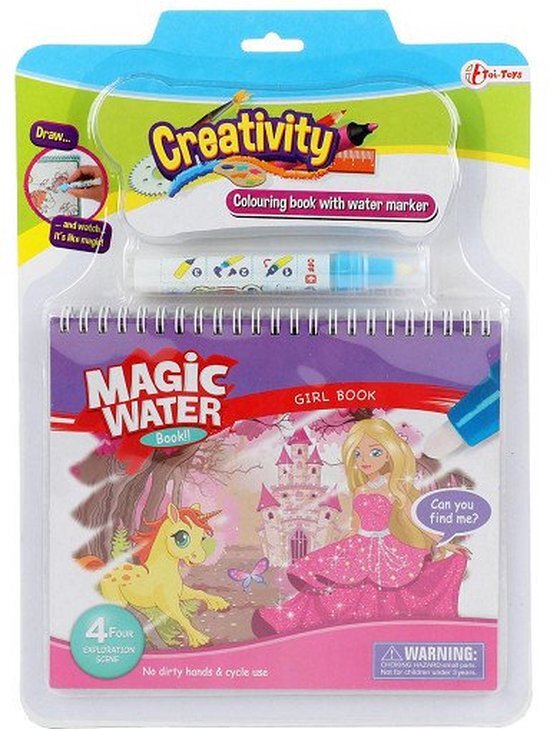 Toi-Toys Creativity kleuren met water prinses met stift