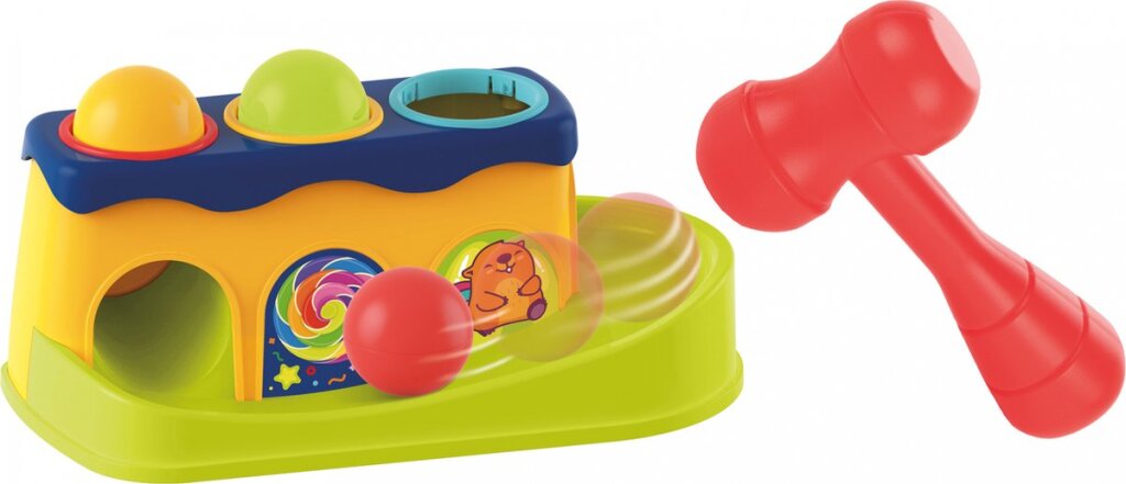 Little Stars hamerbank met 3 rammelballen
