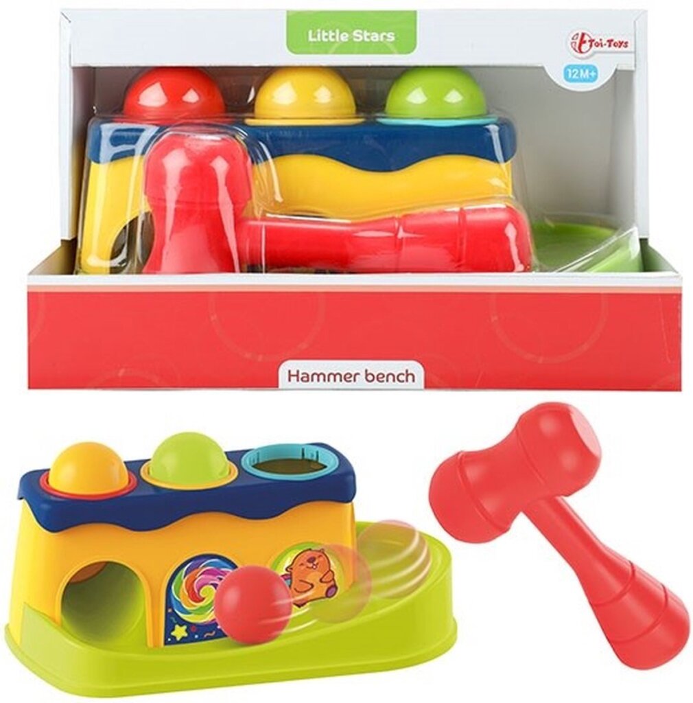 Little Stars hamerbank met 3 rammelballen