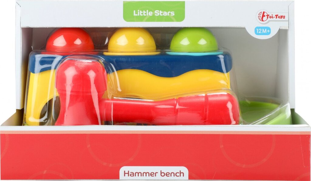 Little Stars hamerbank met 3 rammelballen