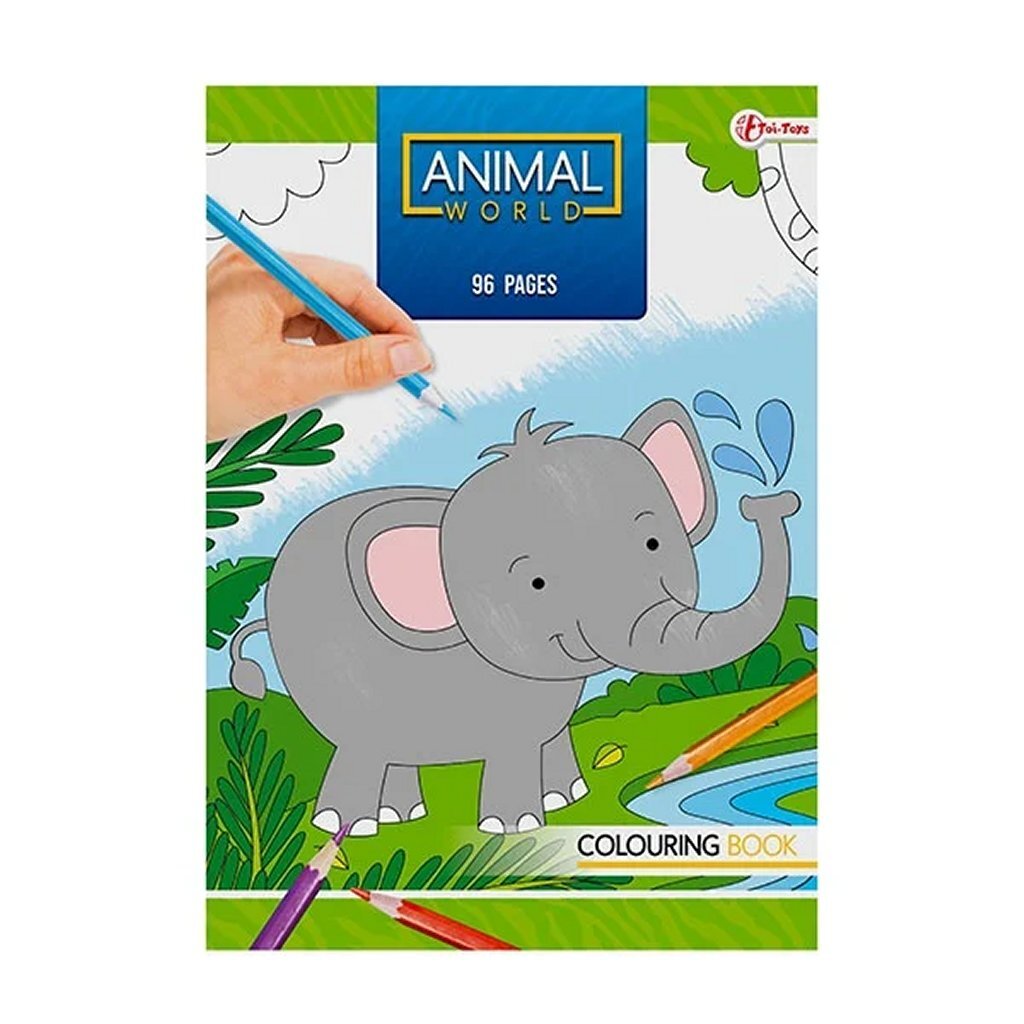 Animal World kleurboek wilde dieren 96 bladzijden