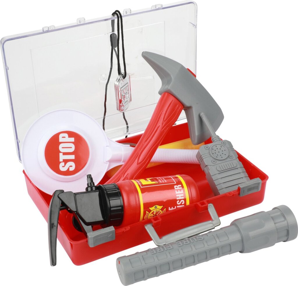 Toi-Toys Toi toys fire fighter brandweerkoffer met accessoires 25x16x6cm