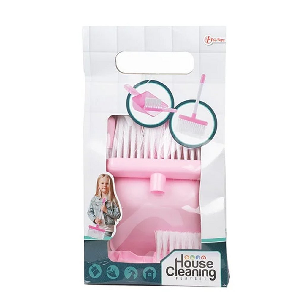 Toi-Toys house cleaning speelset 3-delig roze wit