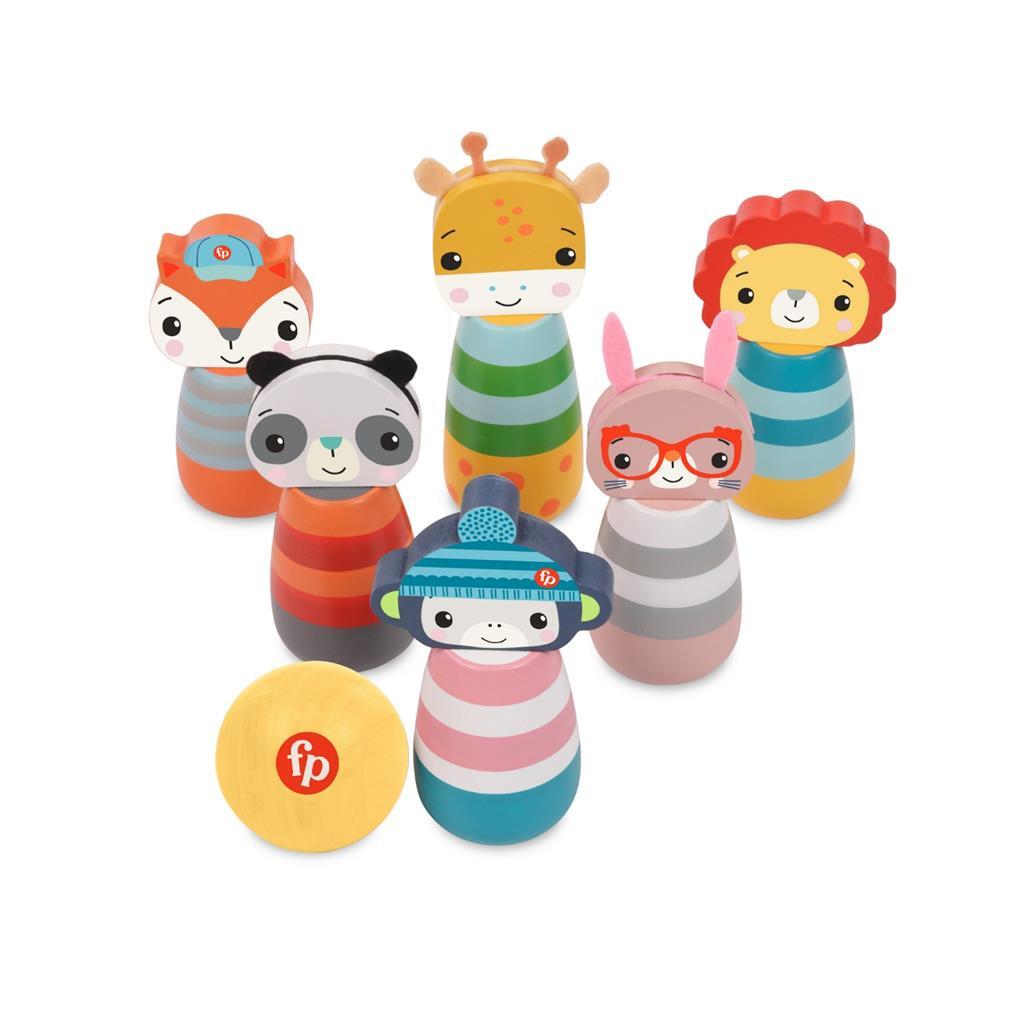 Fisher Price houten kegelspel dieren