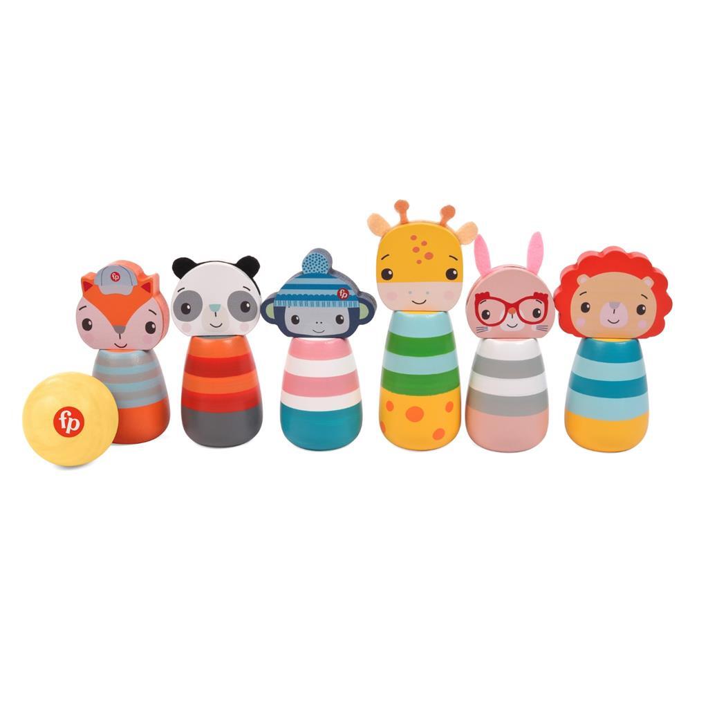 Fisher Price houten kegelspel dieren