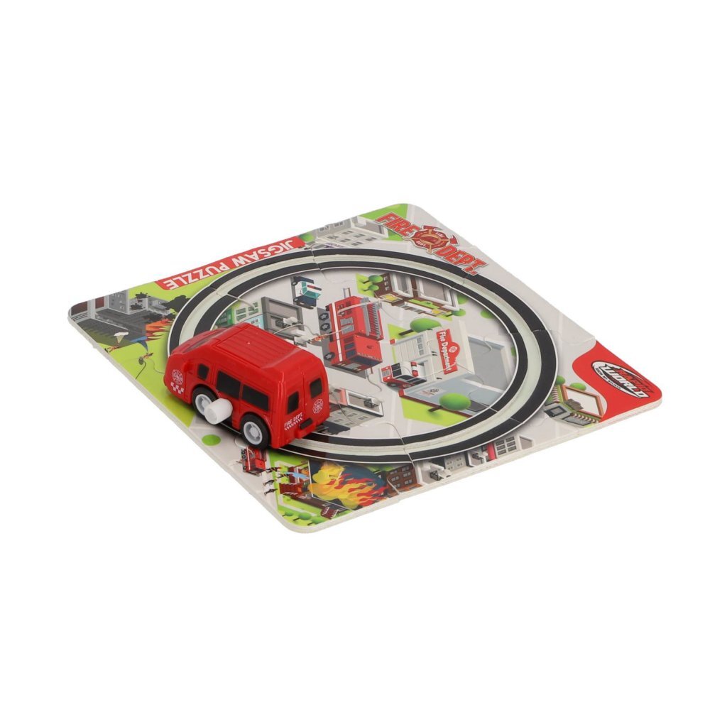 Toi-Toys raceset in koffer verschillende kleuren
