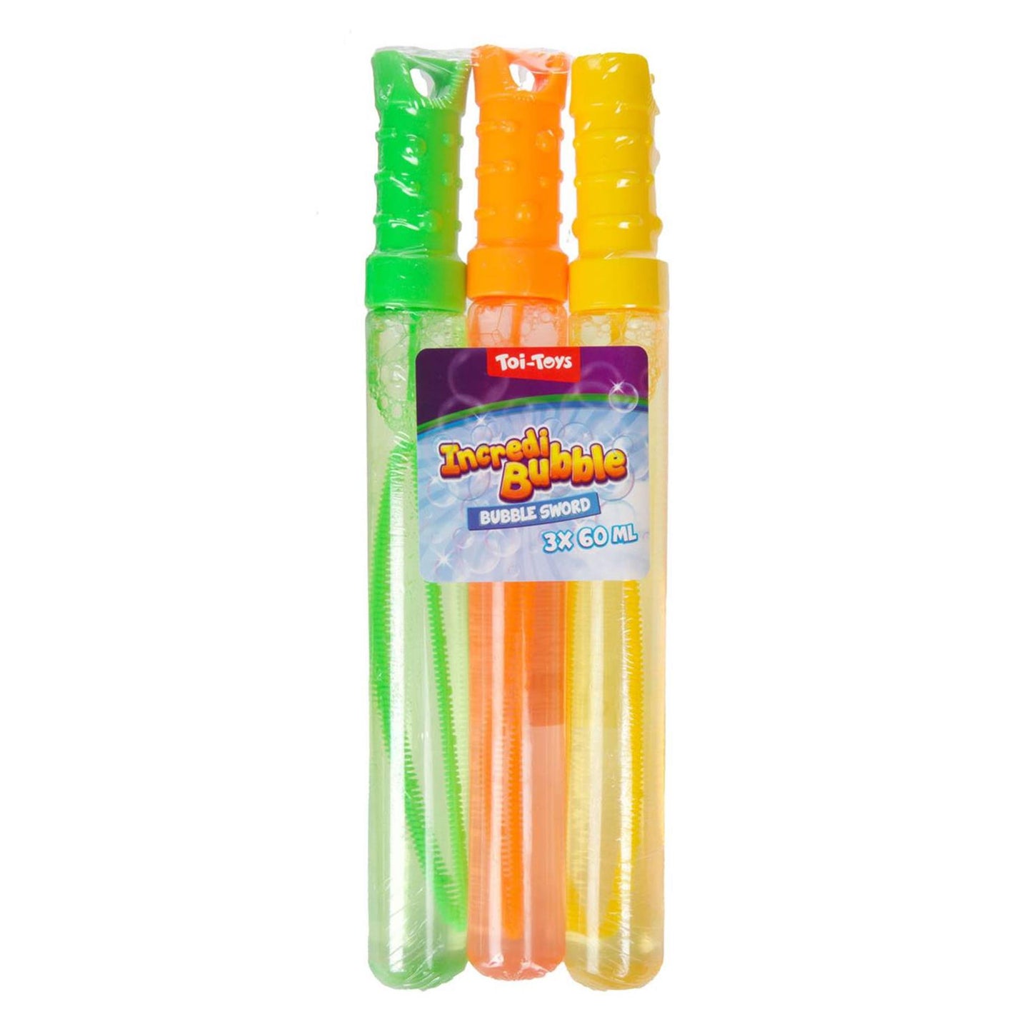 Toi-Toys Toi toys incredibubble bellenblaasstaaf 60ml set a 3 stuks 2 assorti