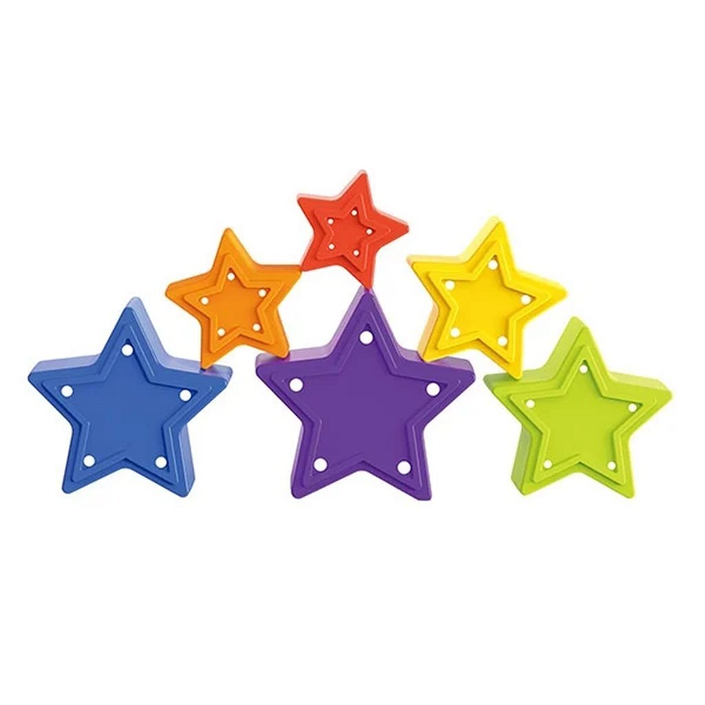 Toi-Toys Little stars stapeltoren ster 6-delig