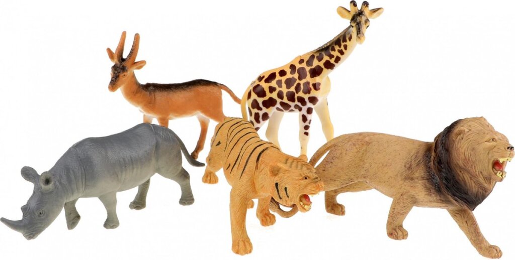 Animal World wilde dieren deluxe 5stuks in zak