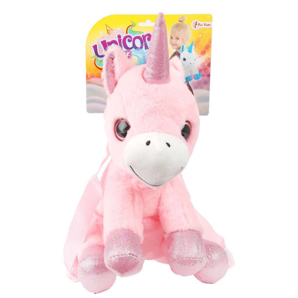 Toi-Toys eenhoorn knuffel rugzak 30 cm