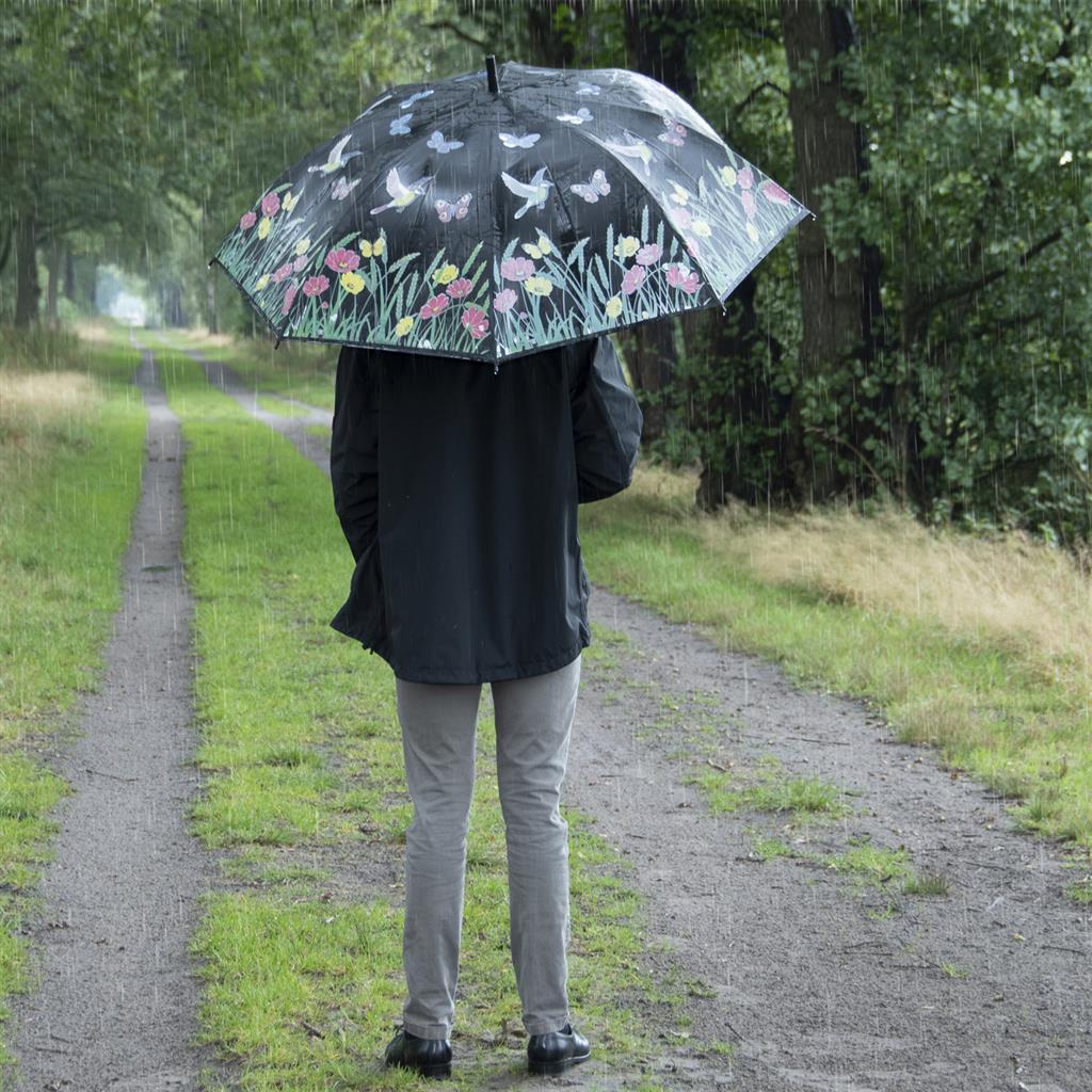Esschert Design kleur veranderende paraplu bloemenwijde