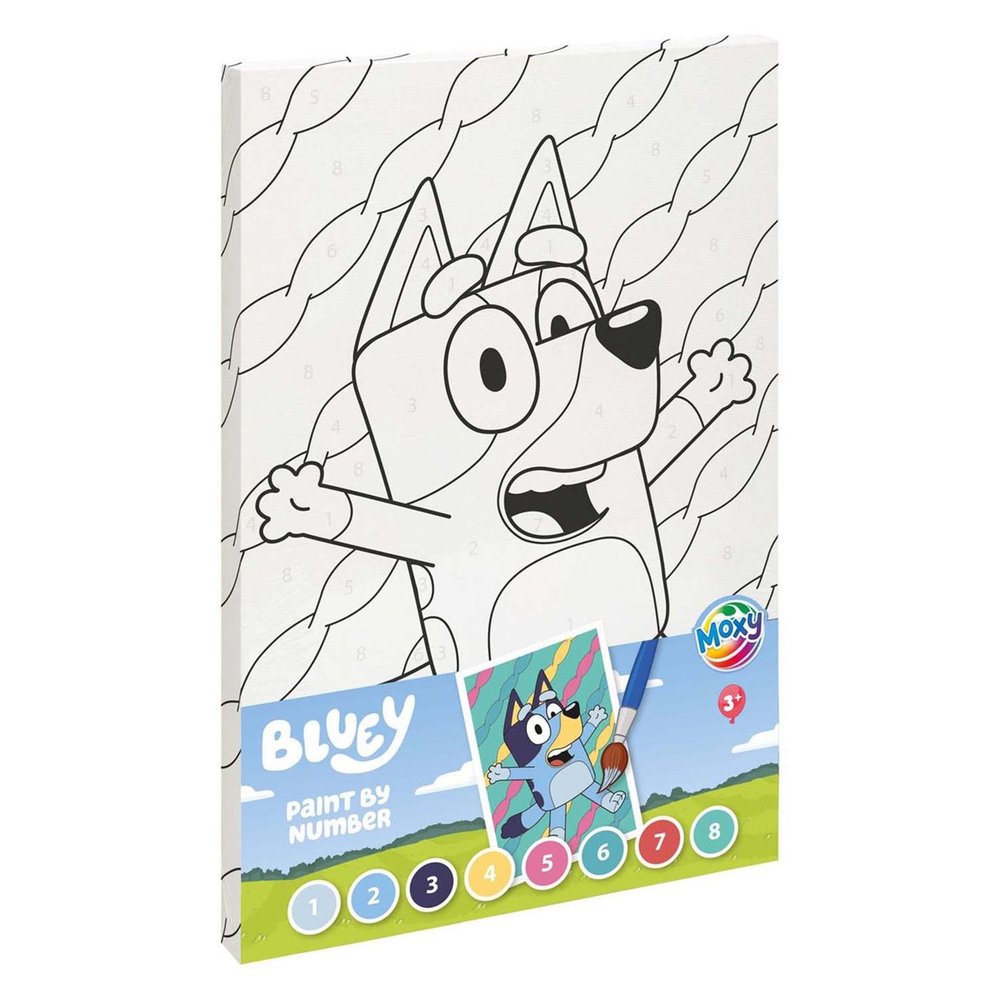 Moxy bluey schilderen op nummer canvas