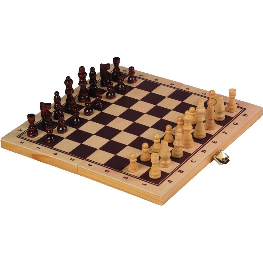 Engelhart Longfield schaak en backgammon houten cassette 30x16x4 cm