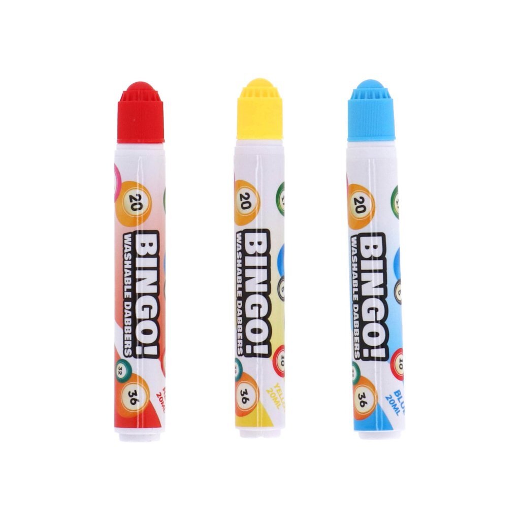 Longfield Engelhart bingo stiften 3 stuks rood geel blauw