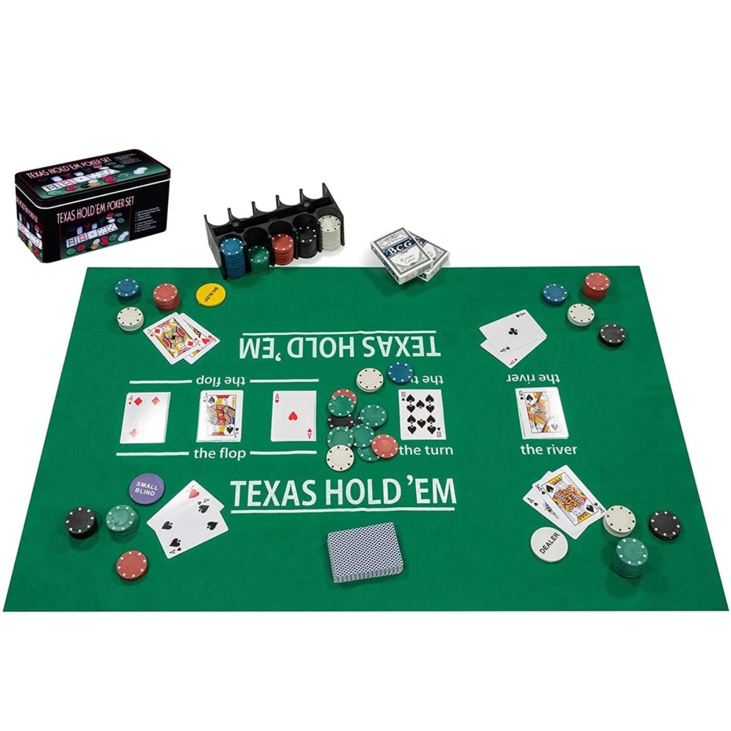Engelhart Pokerset compleet met kleed
