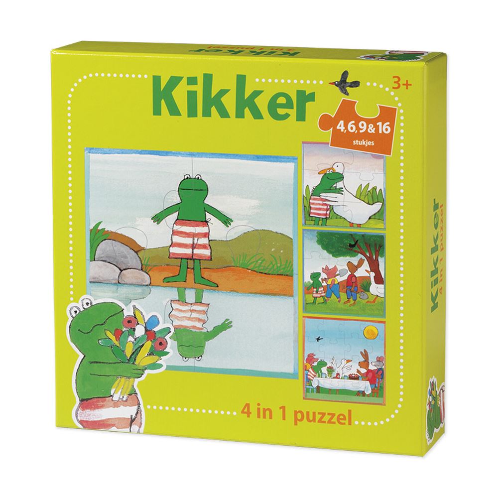 Bambolino Kikker puzzel 4 in 1. 3+