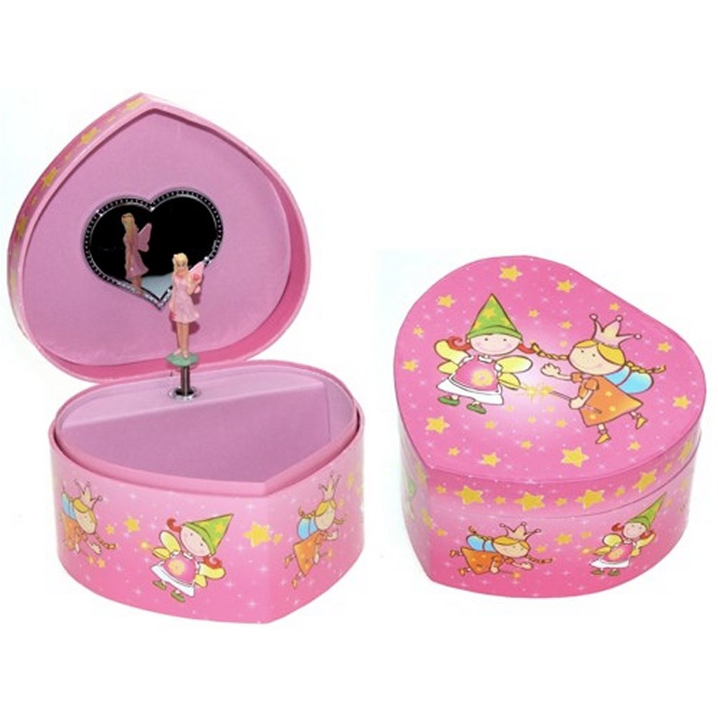 Simply For Kids houten juwelendoosje hartvorm met muziek en ballerina
