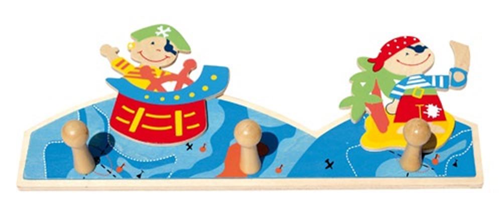 Simply For Kids houten kapstok piraat