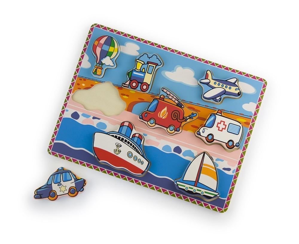 Simply For Kids houten voertuigen puzzel