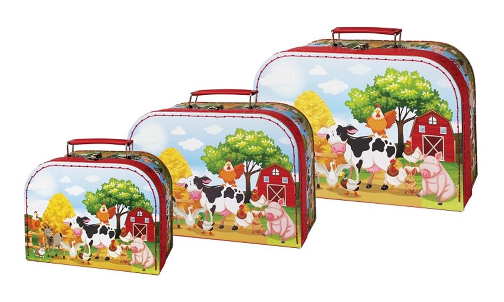 Simply For Kids 3-delige kofferset boerderij