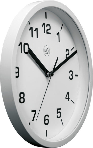 NeXtime nx-7321wi wandklok nxt diameter 20cm kunststof wit, witte wijzerplaat