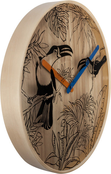 NeXtime ne-3230 wandklok tropica ø40 hout