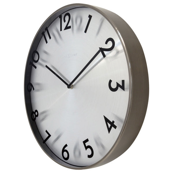 NeXtime ne-3289gs metalen wandklok - 40cm -stille klok - metaal - reflection