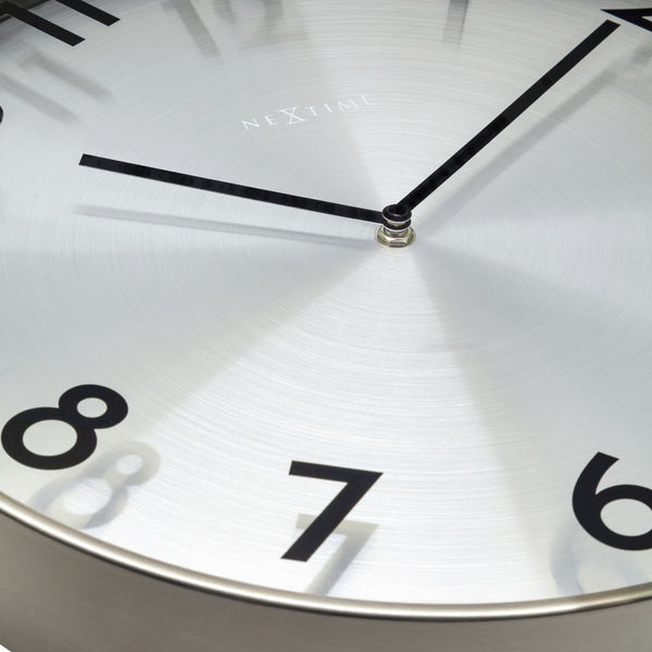 NeXtime ne-3289gs metalen wandklok - 40cm -stille klok - metaal - reflection