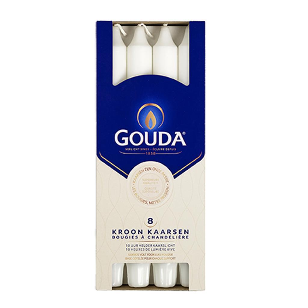 Gouda Kroonkaars wit 240 24 doos a 8 stuks