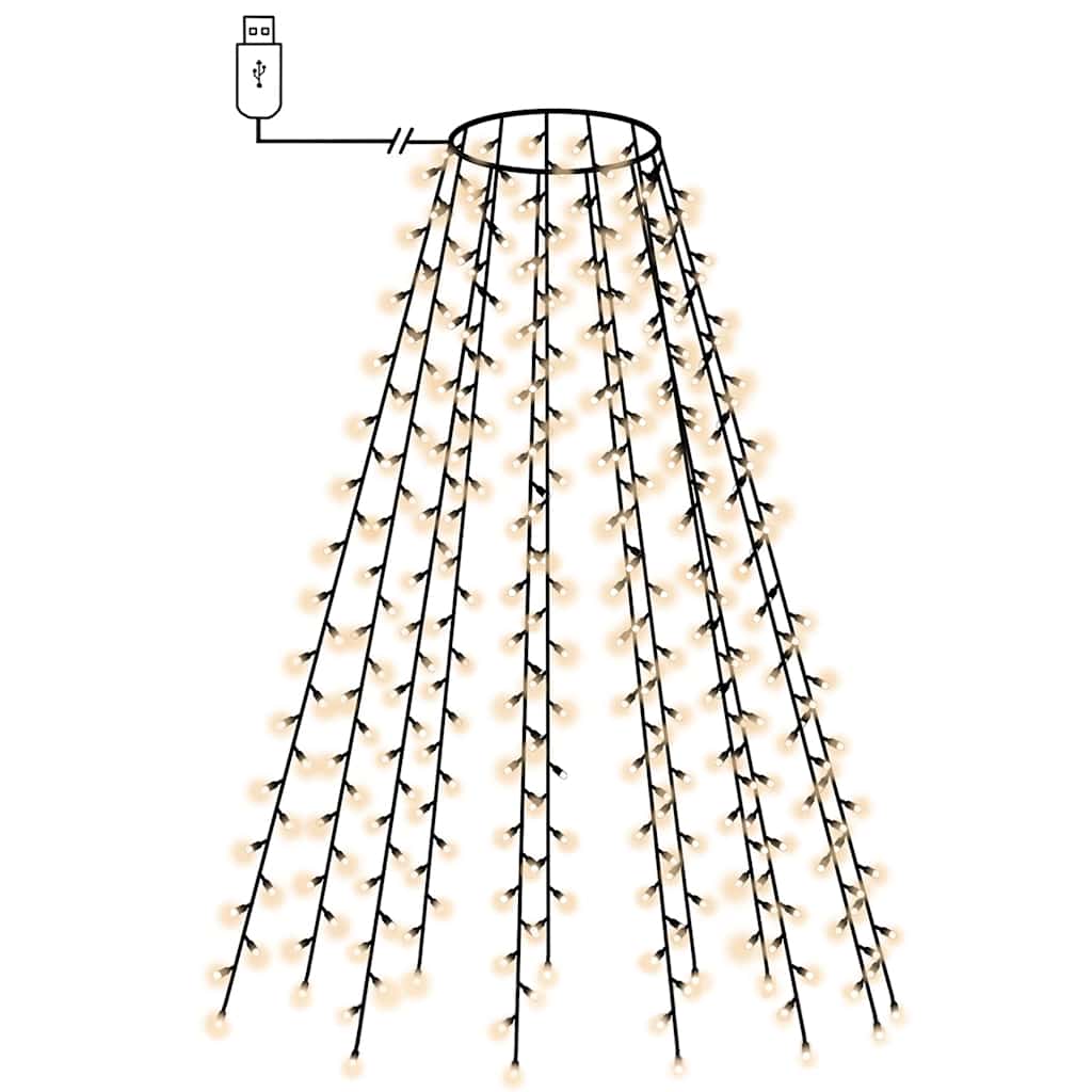 VidaXL Kerstboomverlichting met 180 led's net 180 cm