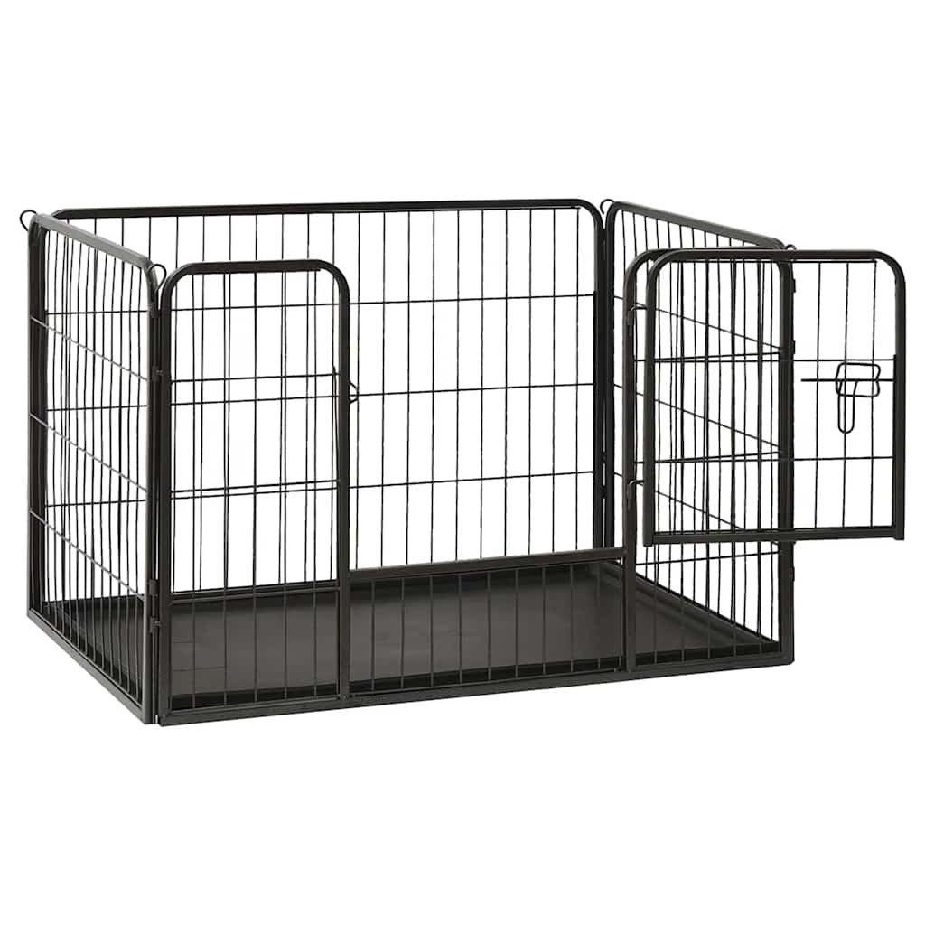 VidaXL Puppyren 91,5x59x61 cm staal